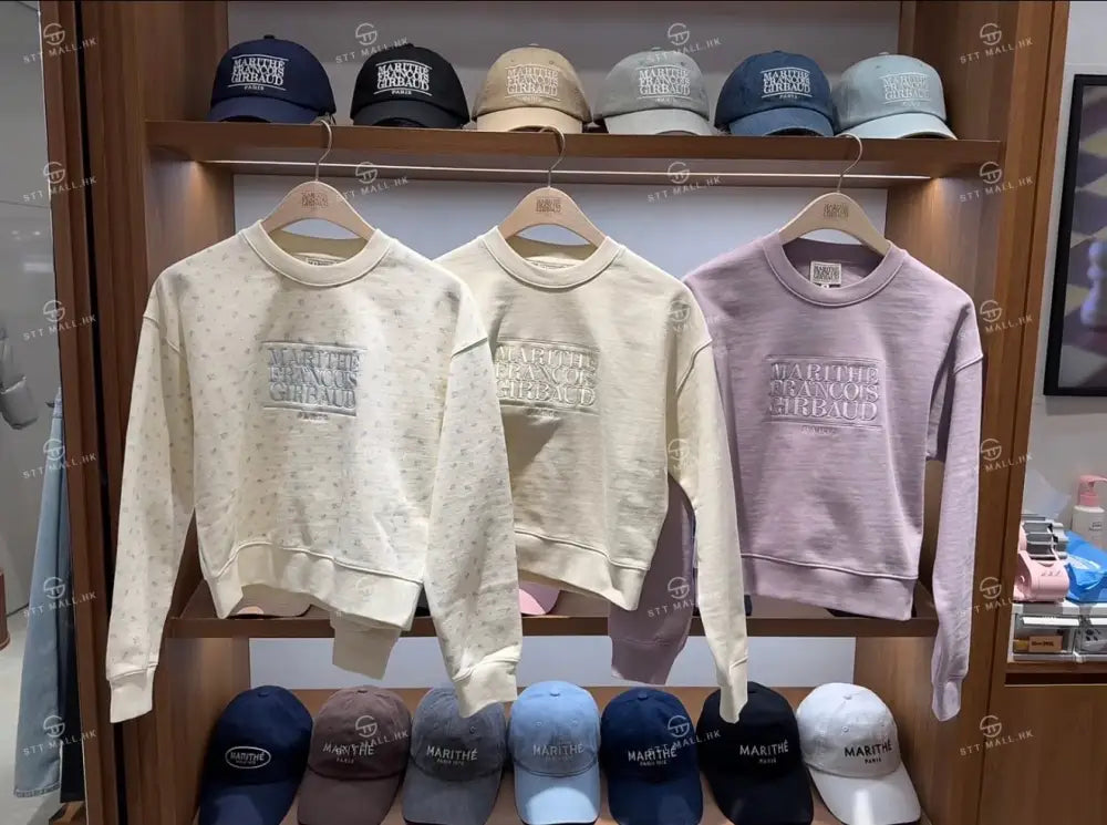 韓國 Marithe Francois Girbaud W Classic Logo Crop Sweatshirt【MD088】 一般商品