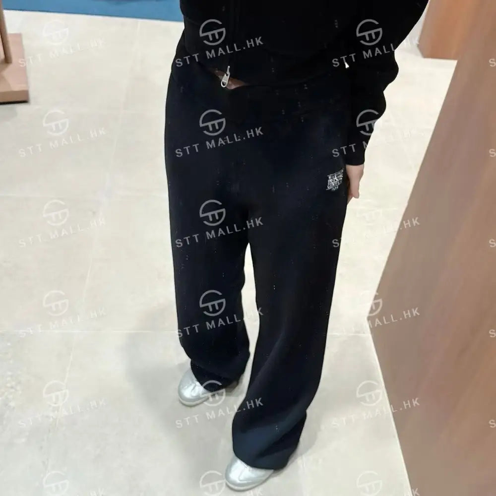 韓國 Marithe Francois Girbaud W Classic Logo Knit Pants【MD092】 一般商品