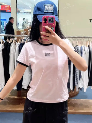 韓國 Marithe Francois Girbaud W Classic Logo Ringer Tee【MD153】