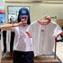 韓國 Marithe Francois Girbaud W Classic Logo Ringer Tee【MD154】 White/Red / S 一般商品