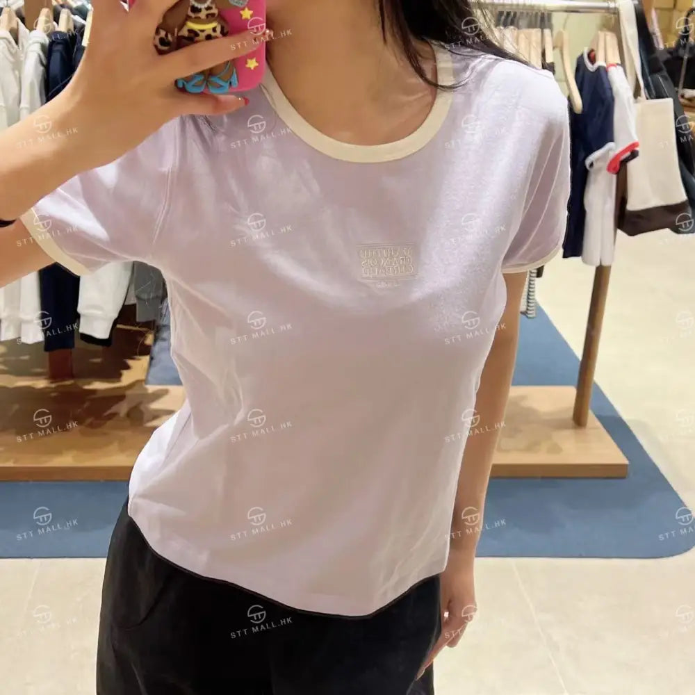 韓國 Marithe Francois Girbaud W Classic Logo Ringer Tee【MD154】 一般商品