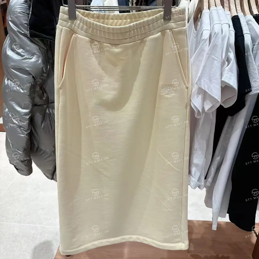 韓國 Marithe Francois Girbaud W Classic Logo Sweat Long Skirt【MD195】 Butter / S 一般商品