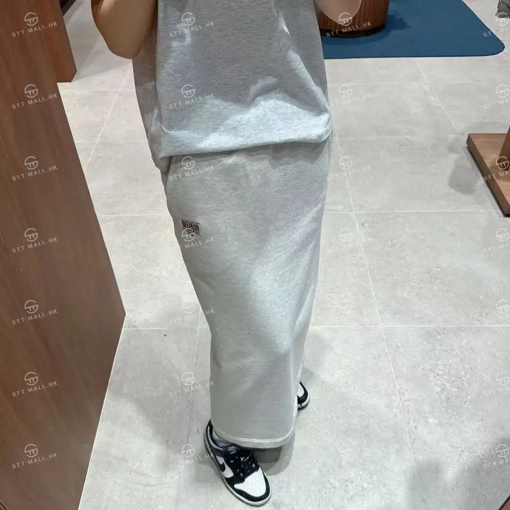 韓國 Marithe Francois Girbaud W Classic Logo Sweat Long Skirt【MD195】 Oatmeal / S 一般商品