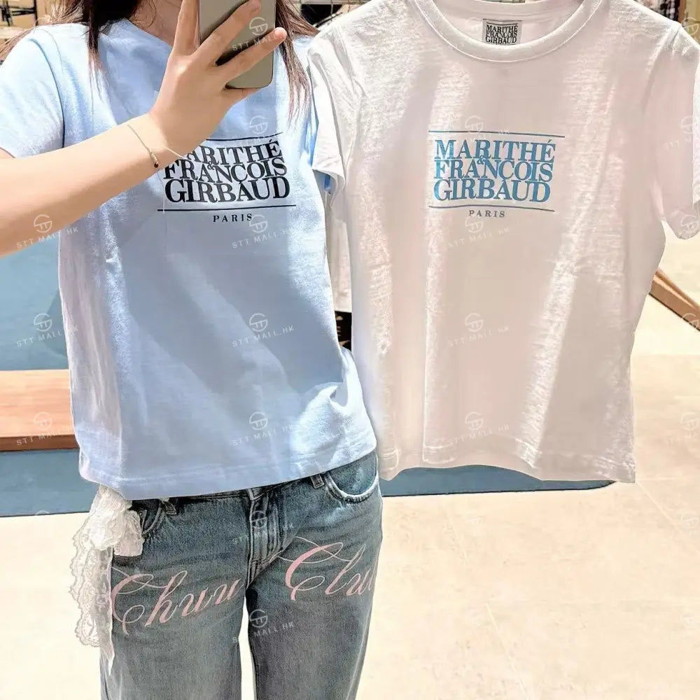 韓國 Marithe Francois Girbaud W Classic Logo Tee【MD046】 一般商品