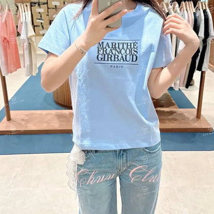韓國 Marithe Francois Girbaud W Classic Logo Tee【MD046】 一般商品