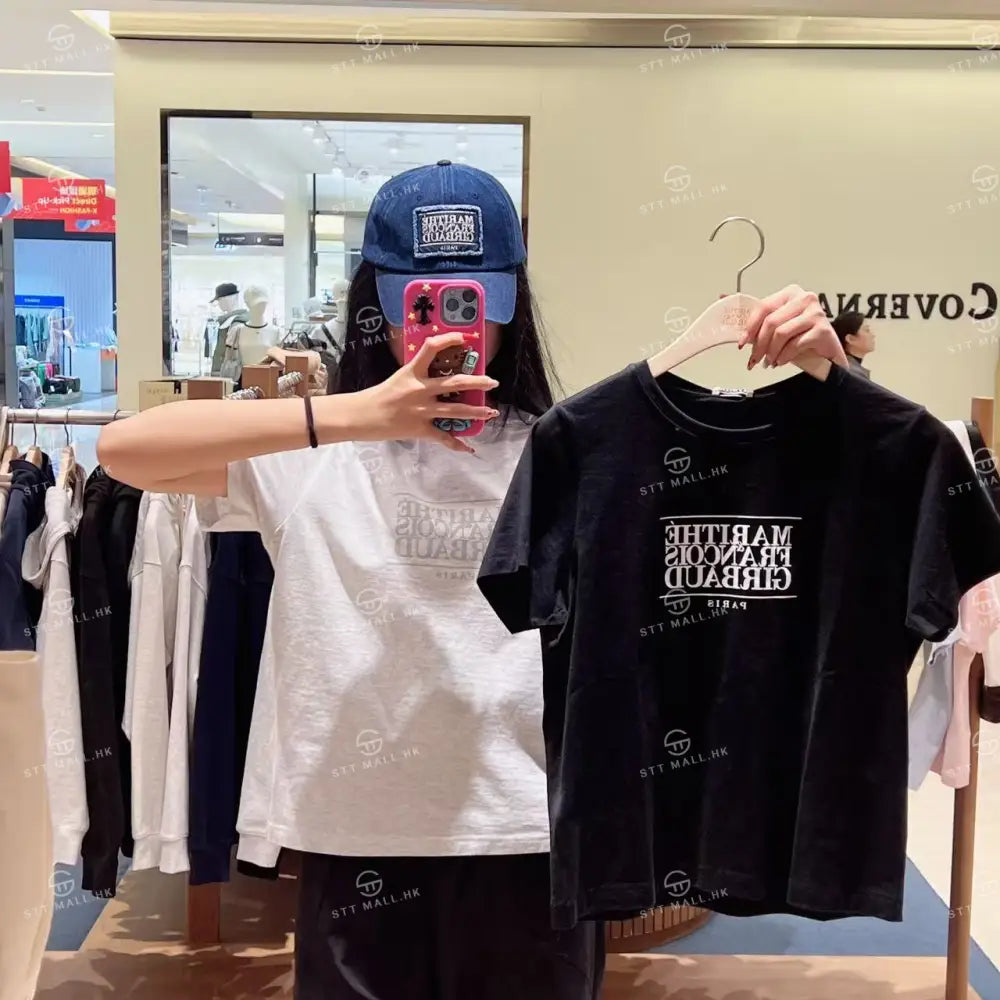 韓國 Marithe Francois Girbaud W Classic Logo Tee【MD152】 Black / S 一般商品