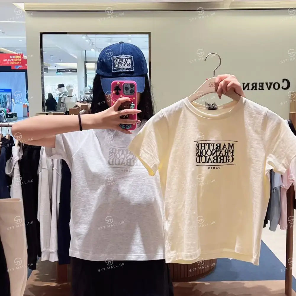 韓國 Marithe Francois Girbaud W Classic Logo Tee【MD152】 Cream / S 一般商品
