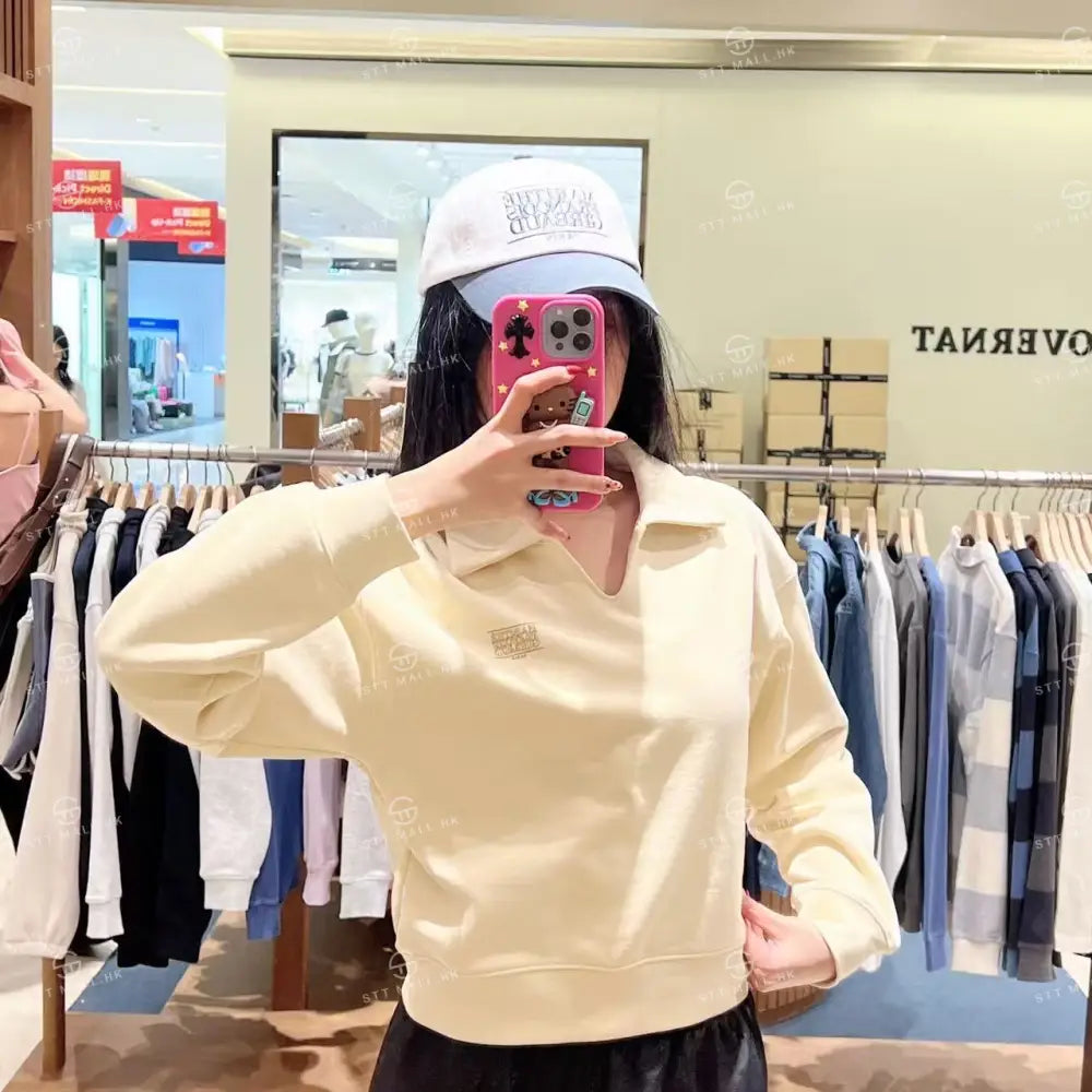 韓國 Marithe Francois Girbaud W Doodle Classic Logo Collar Sweatshirt【MD130】 一般商品