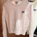 韓國 Marithe Francois Girbaud Women’s Small Classic Logo Crop Knit Pullover【MD118】 Pink / S 一般商品