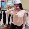 韓國 Marithe Francois Girbaud Women’s Small Classic Logo Crop Knit Pullover【MD118】 一般商品