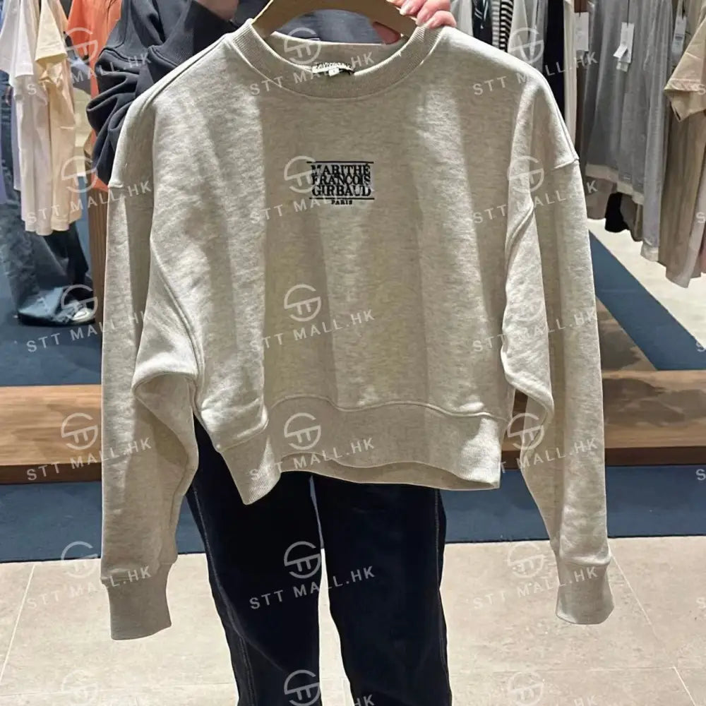 韓國 Marithe Francois Girbaud Women’s Small Classic Logo Crop Sweatshirt【MD081】 一般商品