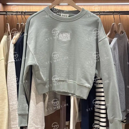 韓國 Marithe Francois Girbaud Women’s Small Classic Logo Crop Sweatshirt【MD081】 一般商品