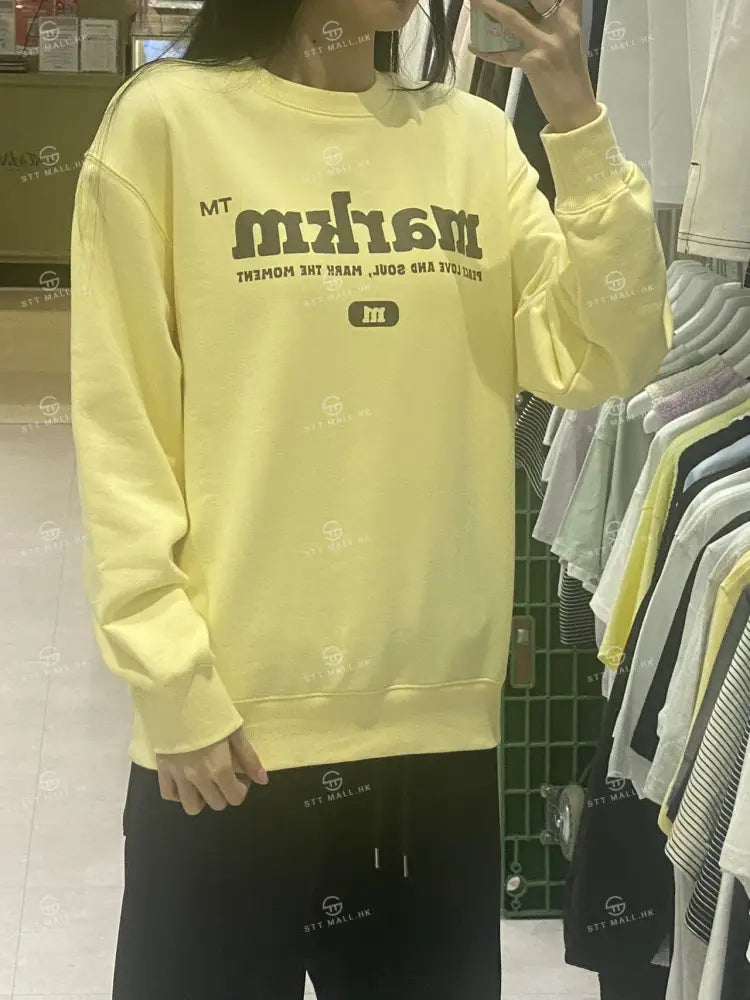 韓國 Markm BIG LOGO CREW NECK SWEATSHIRT【MA042】 - STT Mall HK 靚太網購