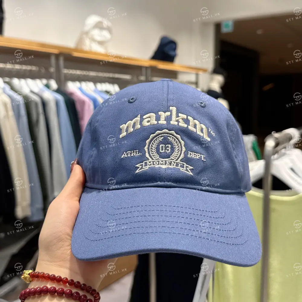韓國 Markm COLLEGE LOGO BALL CAP【MA110】 Blue 一般商品