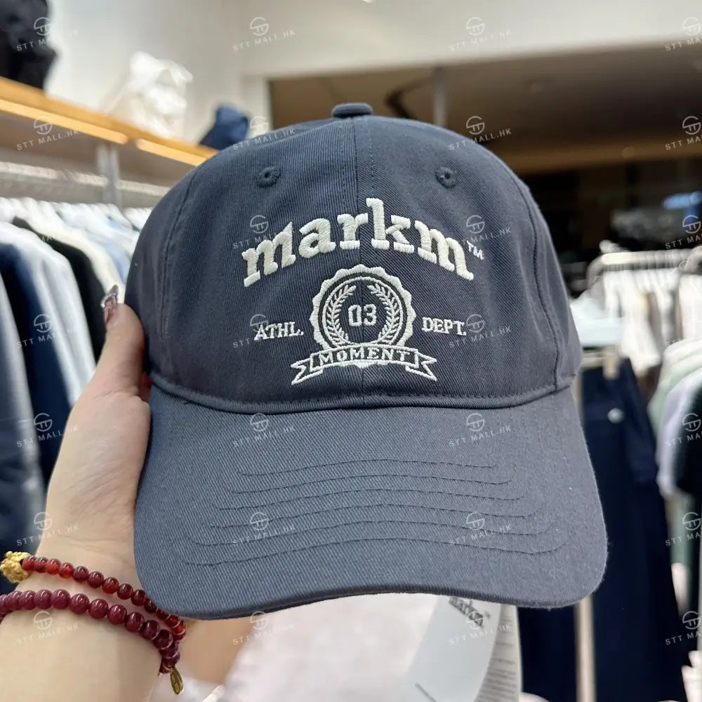 韓國 Markm COLLEGE LOGO BALL CAP【MA110】 Grey 一般商品