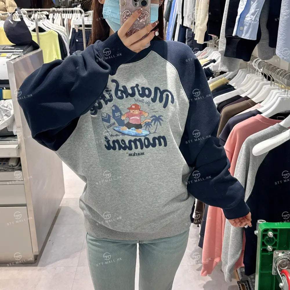 韓國 Markm COLOR BLOCK RAGLAN SWEATSHIRT【MA108】 一般商品