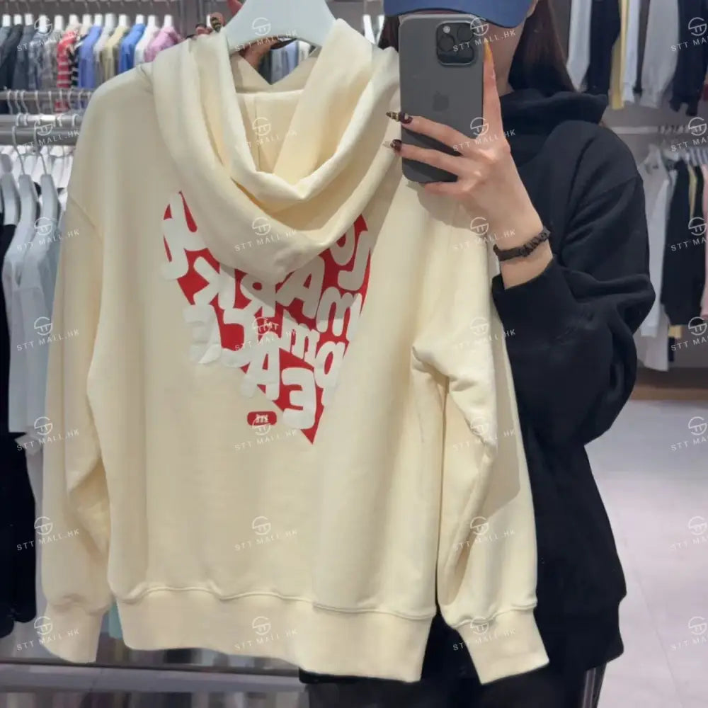 韓國 Markm HEART SLOGAN PULLOVER HOODIE【MA047】 - STT Mall HK 靚太網購