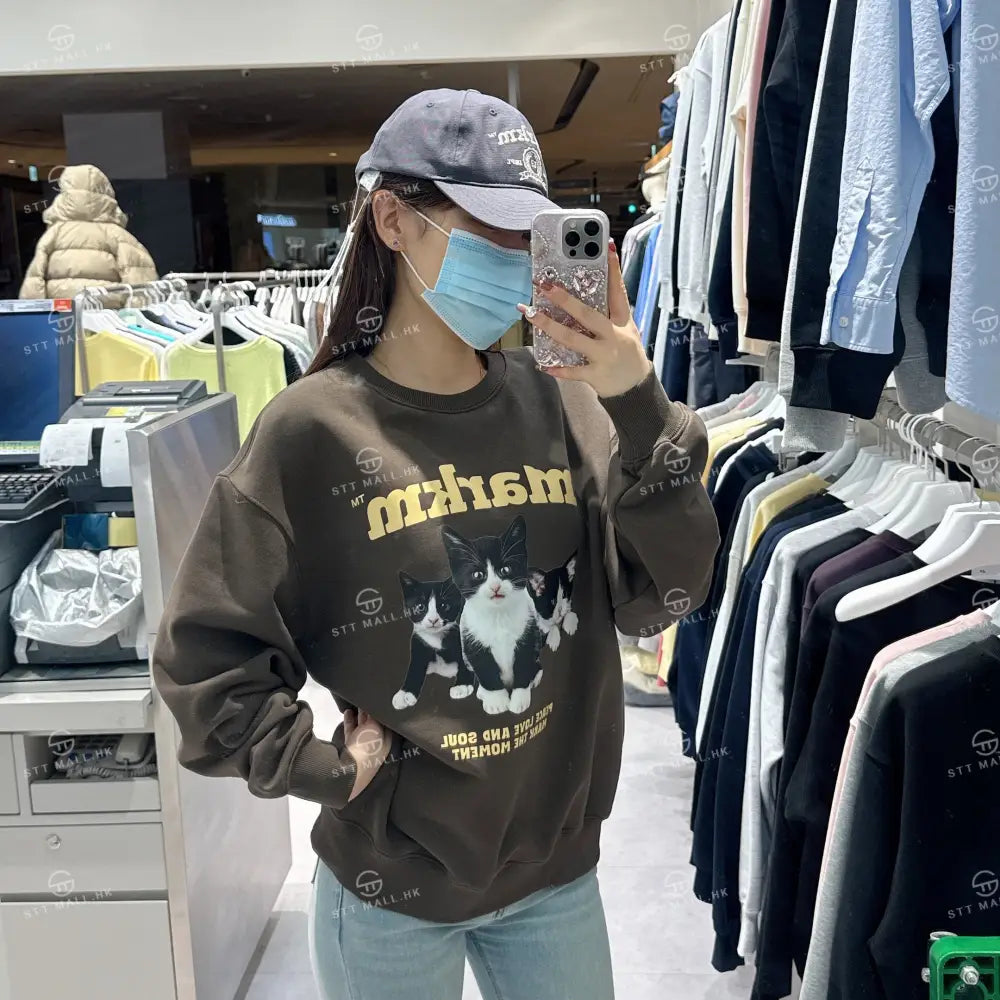 韓國 Markm MARKM KITTEN CREWNECK SWEATSHIRT【MA106】 一般商品
