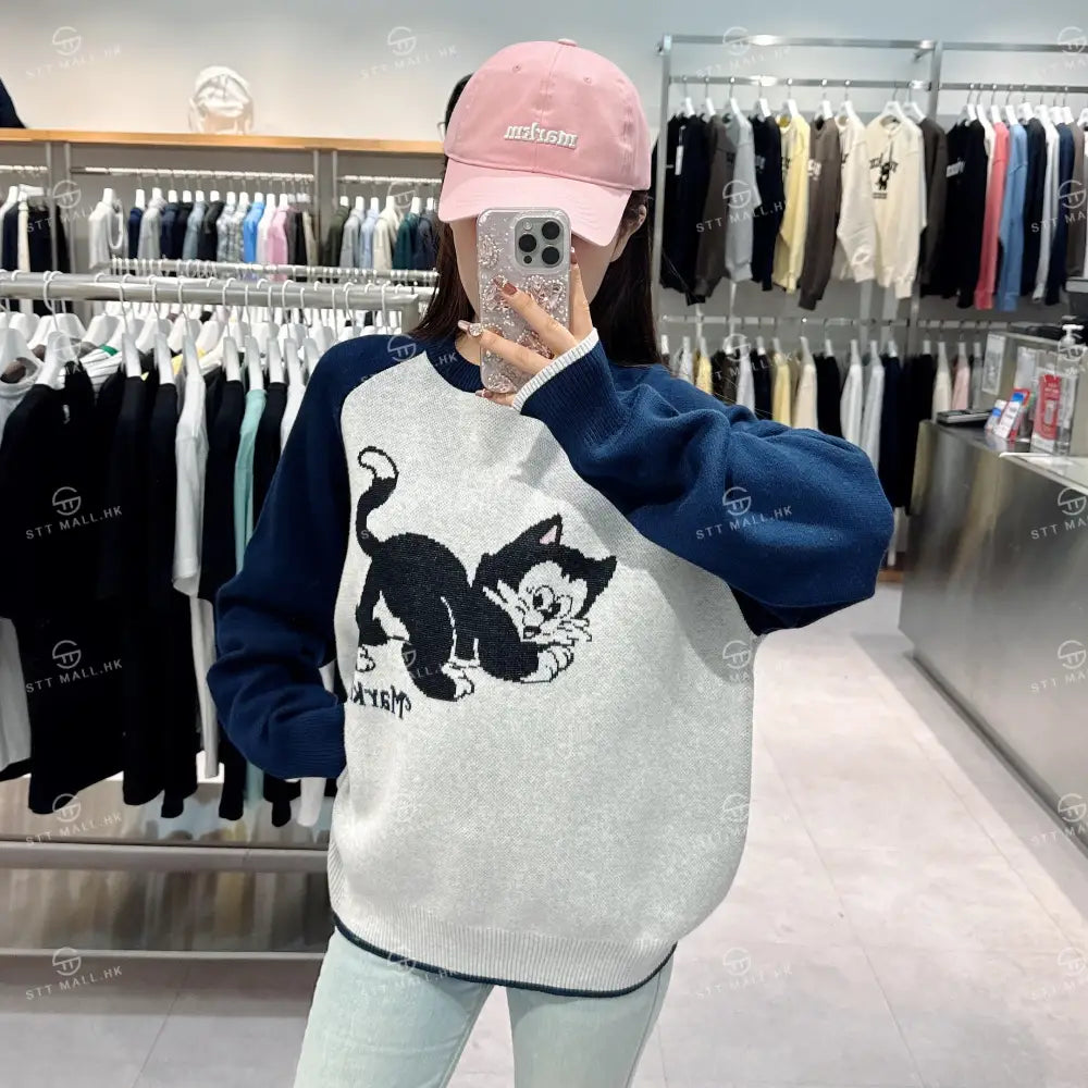 韓國 Markm KITTEN RAGLAN CREWNECK KNIT【MA081】 一般商品
