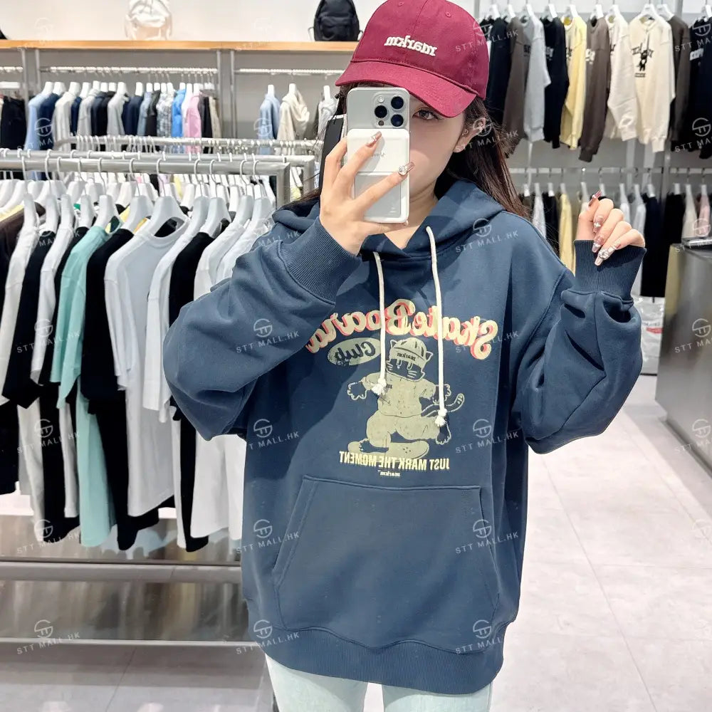 韓國 Markm MARKO SKATEBOARD GRAPHIC HOODIE【MA069】 Charcoal / S 一般商品