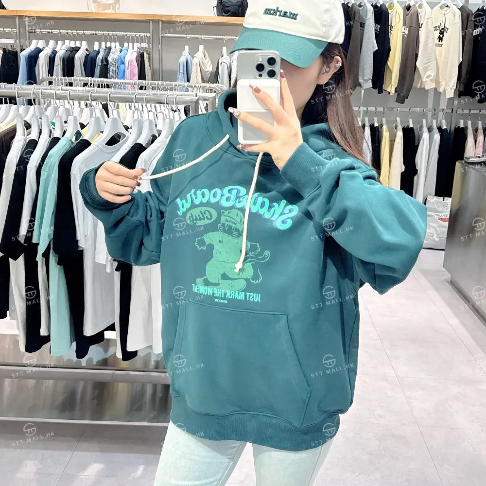 韓國 Markm MARKO SKATEBOARD GRAPHIC HOODIE【MA069】 Green / S 一般商品