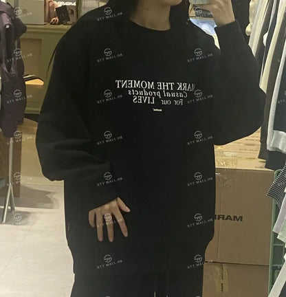 韓國 Markm SLOGAN PRINTING SWEATSHIRT【MA045】 - STT Mall HK 靚太網購