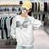 韓國 Markm VINTAGE PRINT BOARDER SWEATSHIRT【MA070】 Light Grey / S 一般商品