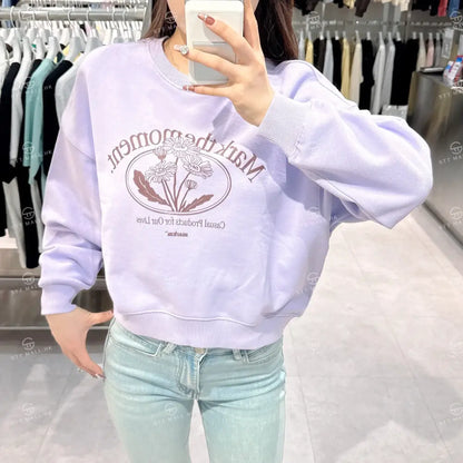 韓國 Markm (W) FLOWER GRAPHIC SWEATSHIRT【MA073】 一般商品