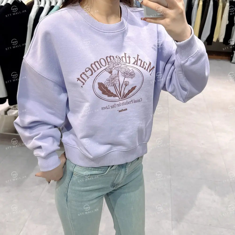 韓國 Markm (W) FLOWER GRAPHIC SWEATSHIRT【MA073】 一般商品
