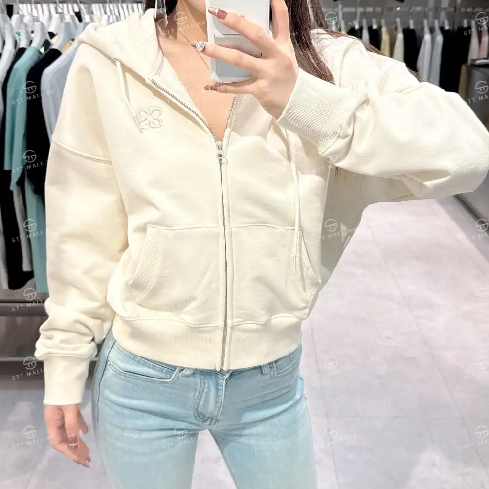 韓國 Markm (W) SYMBOL LOGO CROP HOODIE ZIP-UP【MA071】 一般商品