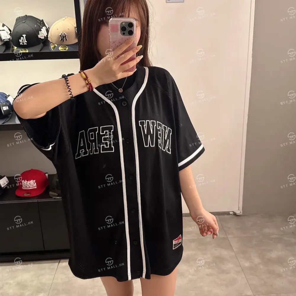 韓國 New Era Mesh Baseball Jersey【NE199】 Black / 95(M) 一般商品