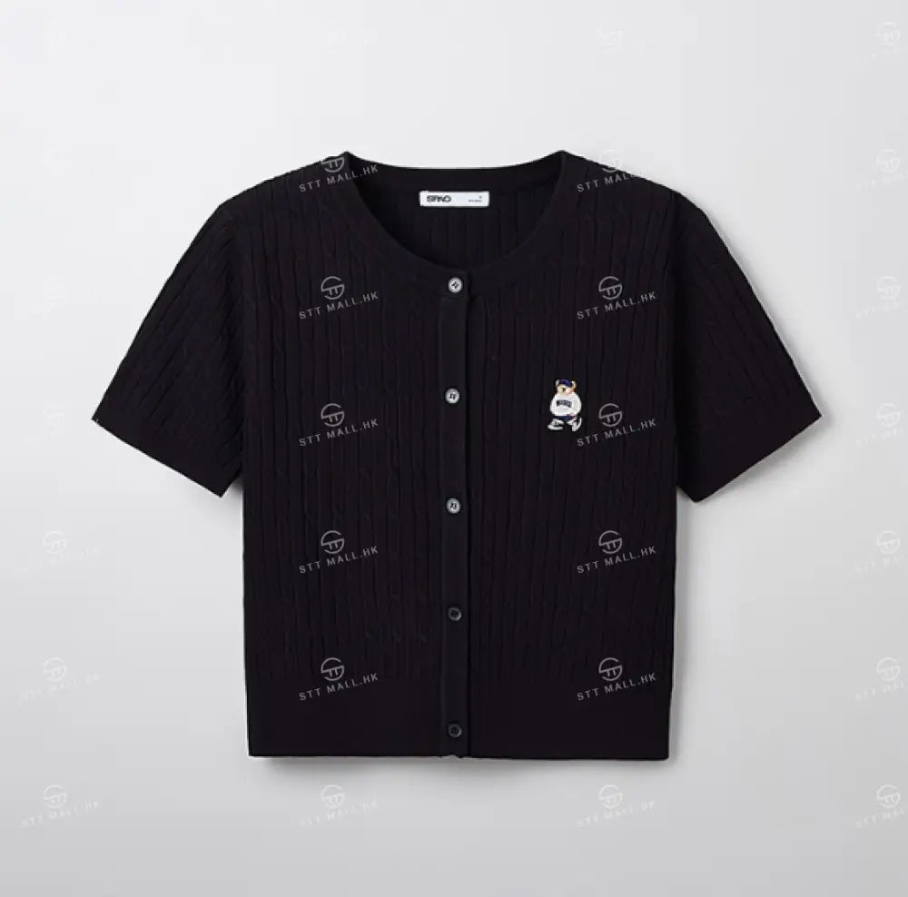 韓國 SPAO Cable Crop Cardigan【SP085】 Black / S 一般商品