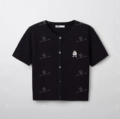 韓國 SPAO Cable Crop Cardigan【SP085】 Black / S 一般商品