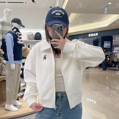 韓國 SPAO Color Neck Crop Zip-up【SP058】 - STT Mall HK 靚太網購