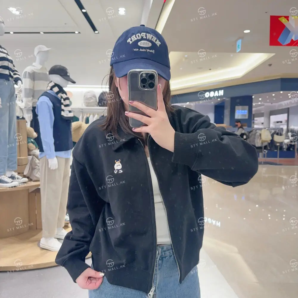 韓國 SPAO Color Neck Crop Zip-up【SP058】 - STT Mall HK 靚太網購