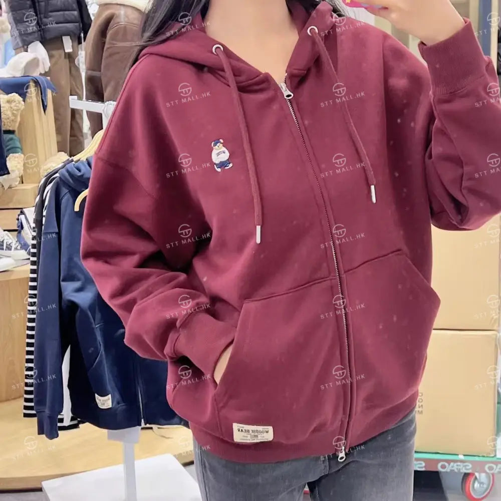 韓國 SPAO Embroidered Hoodie【SP218】 一般商品