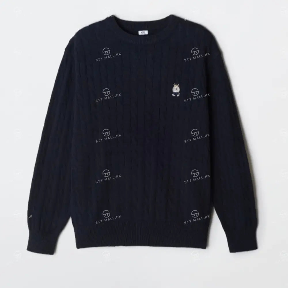 韓國 SPAO Woody Cable Round Neck Sweater【SP299】 Navy / S 一般商品