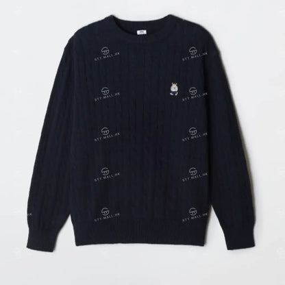韓國 SPAO Woody Cable Round Neck Sweater【SP299】 Navy / S 一般商品
