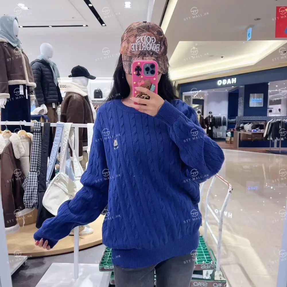 韓國 SPAO Woody Cable Round Neck Sweater【SP299】 一般商品