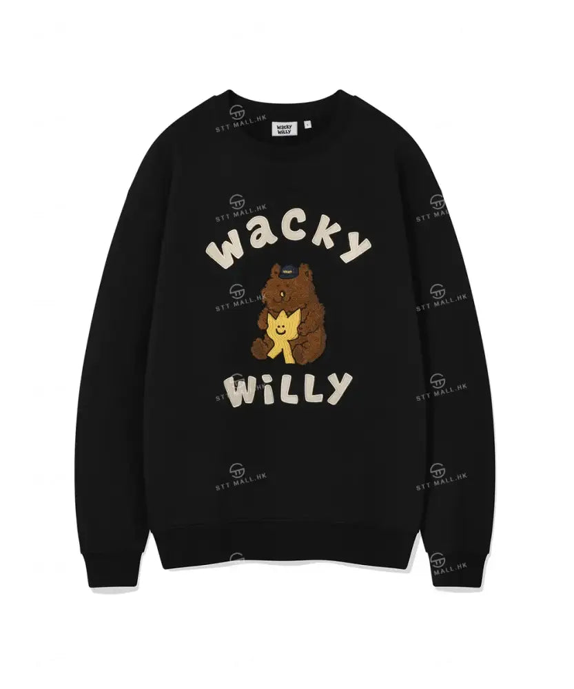 韓國 Wacky Willy Kiki and Friends Graphic Sweatshirt【WW082】 Black / S 一般商品