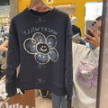韓國 Wacky Willy Women’s Big Lily Graphic Long Sleeve【WW015】 Navy / S 一般商品