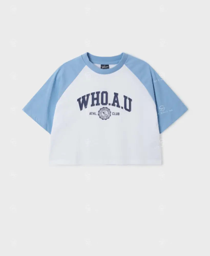 韓國 WhoAU ATHL Crop T-shirt【WA139】 Blue 一般商品