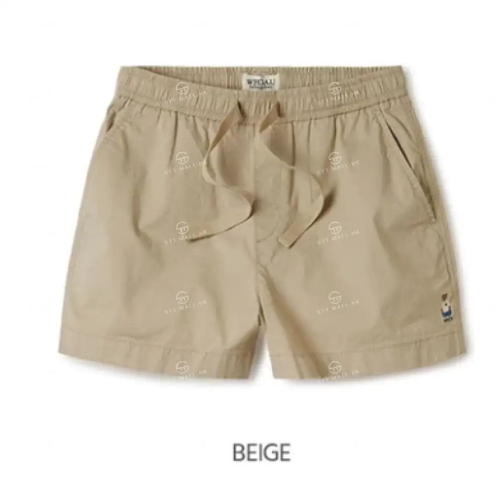 韓國 WhoAU Steve Basic Shorts【WA111】 Beige / S 一般商品