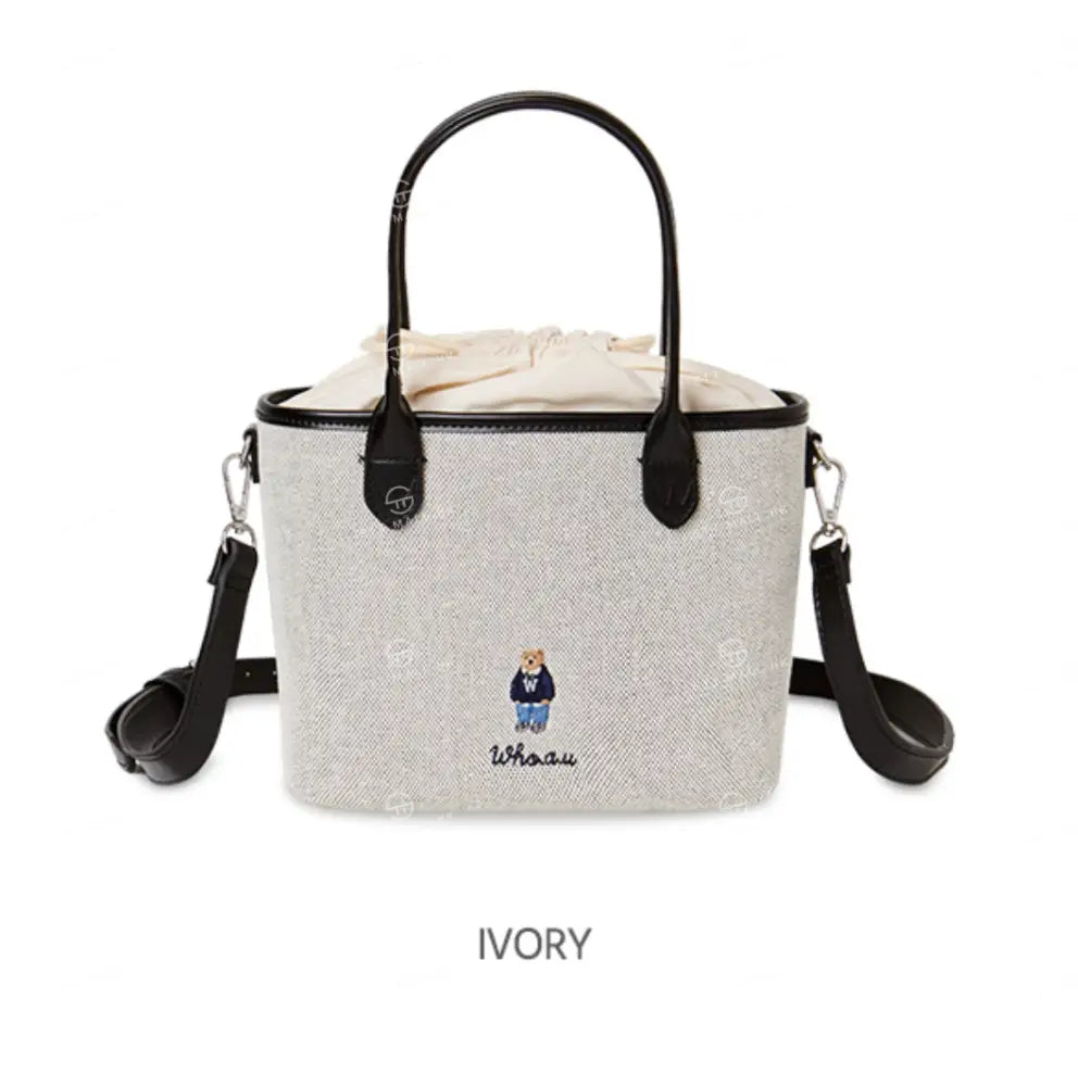 韓國 WhoAU Steve Canvas Tote Bag【WA274】