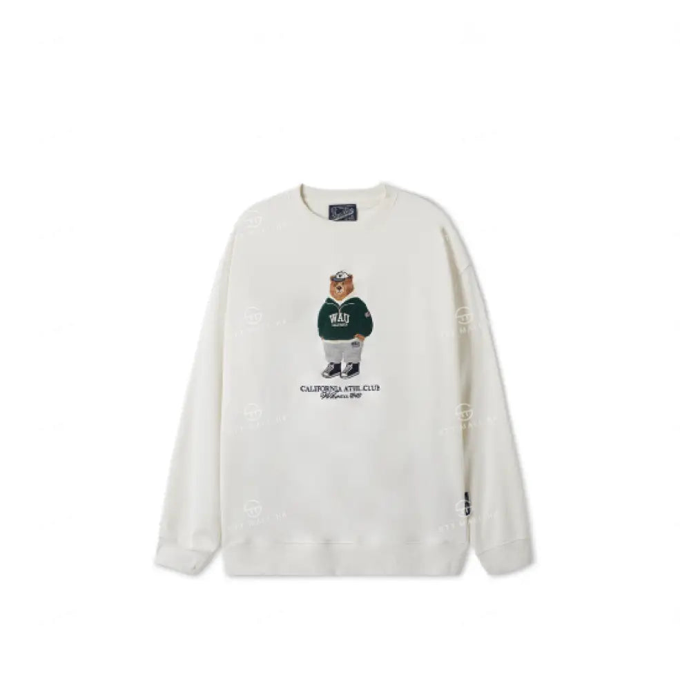 韓國 WhoAU Steve Patch Sweatshirt【WA185】 Ivory / S 一般商品