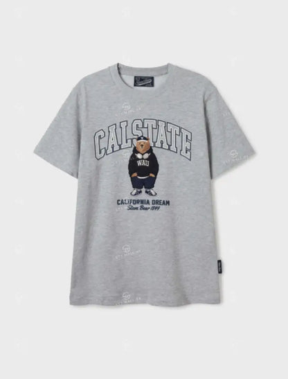 韓國 WhoAU Steve Patch T-Shirt【WA075】 Melange Grey / S 一般商品