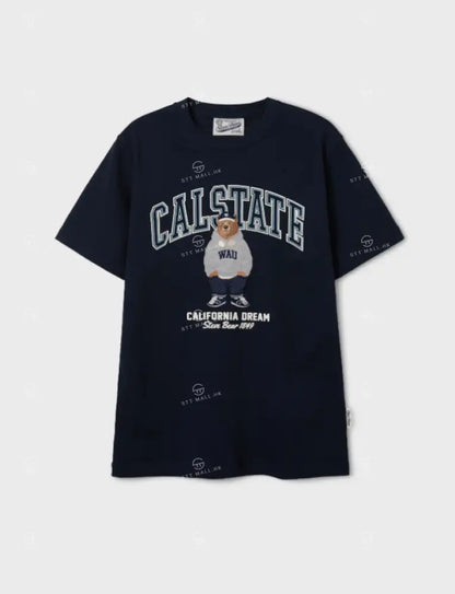 韓國 WhoAU Steve Patch T-Shirt【WA075】 Navy / S 一般商品