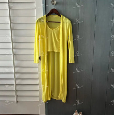 【現貨】韓國直送黃色外套兩件套【ST076】