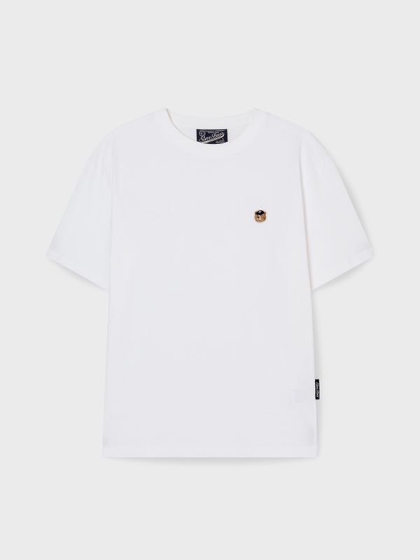 韓國 WhoAU Unisex Steve Head Patch T-shirt【WA266】