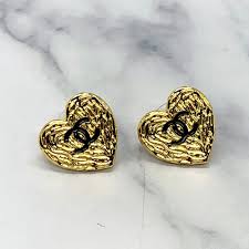【Brand New】Chanel 24P 熔岩愛心耳環  (訂金$500，總售價為 $4,588)【ST005】